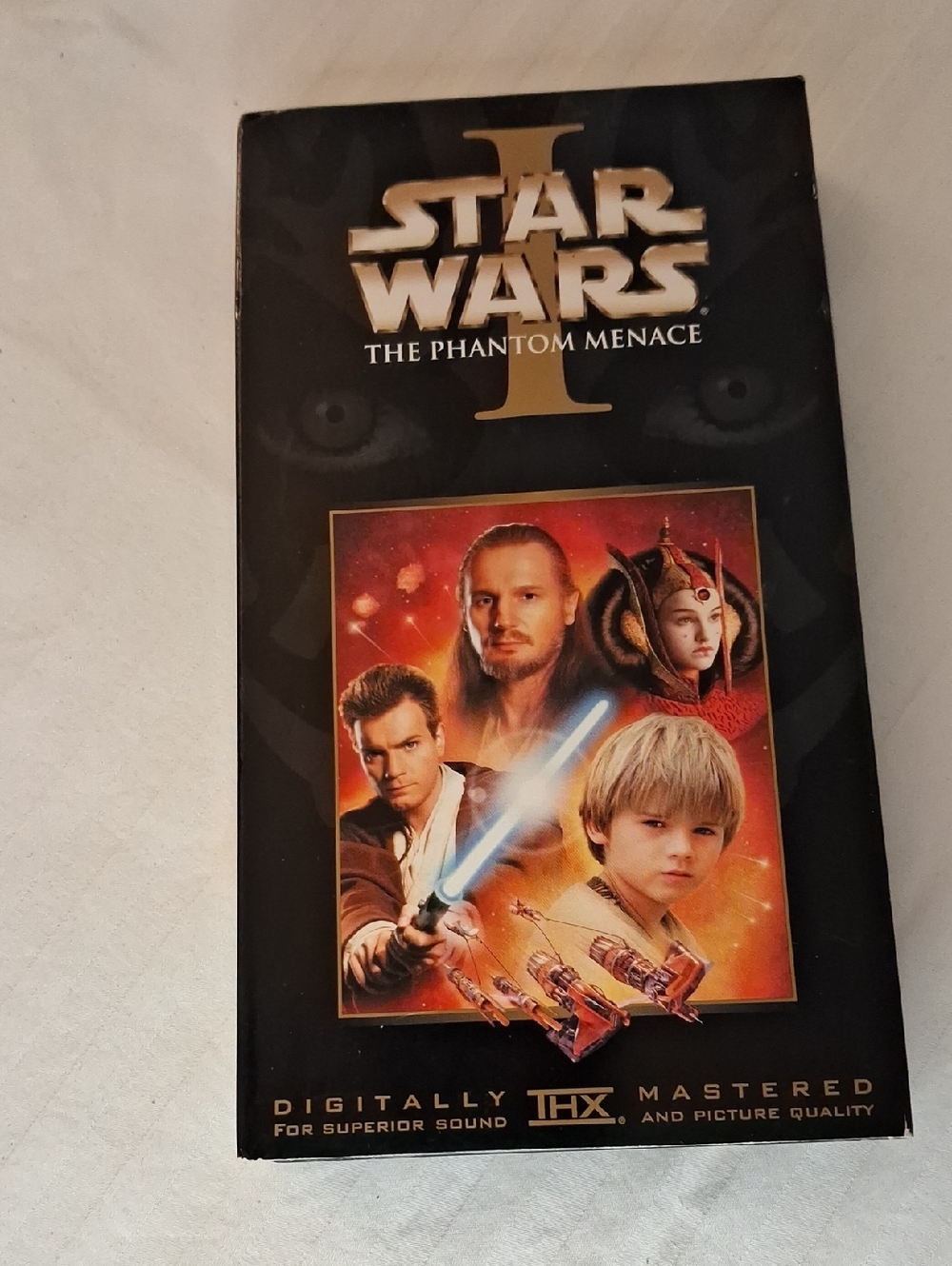 Star Wars: The Phantom Menace VHS Box - Black with Red/Gold Artwork